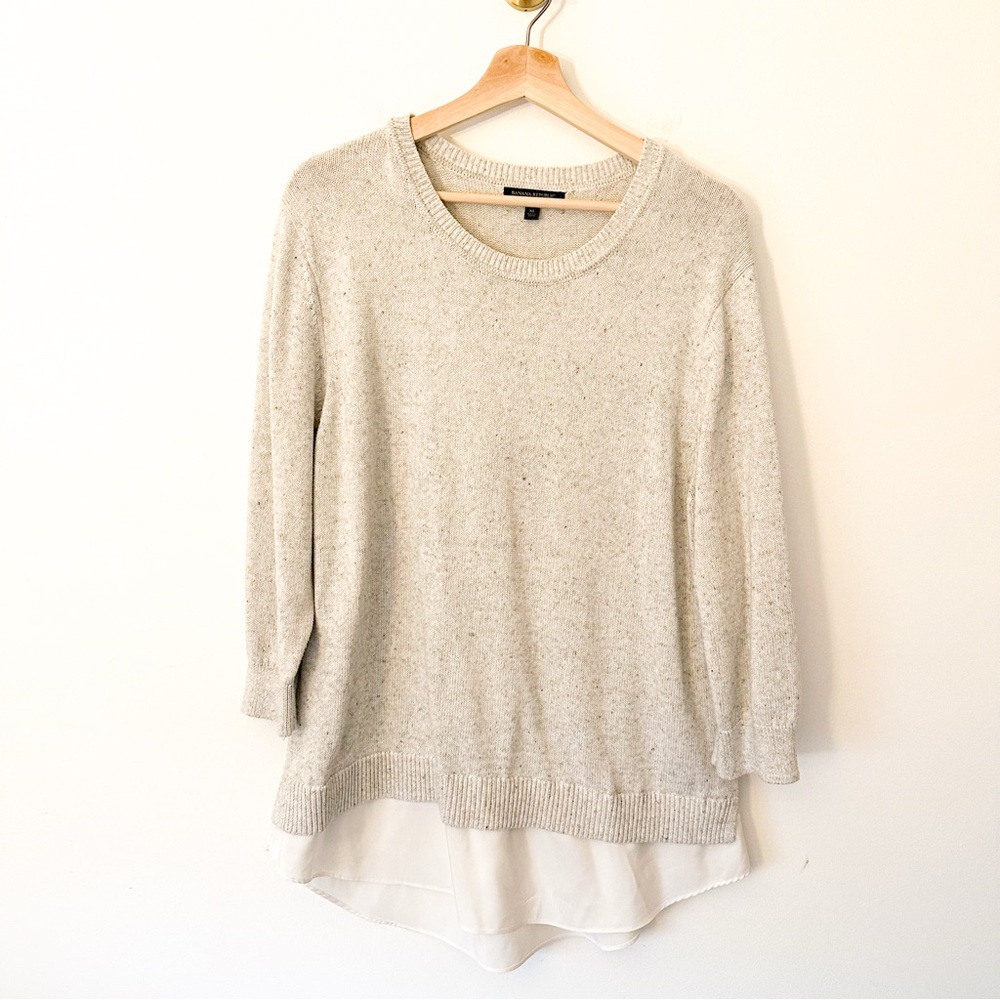 ⭐️ Banana Republic | Light Gray Crew Neck Sweater